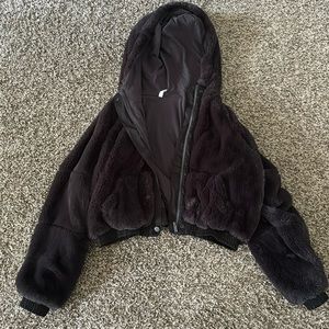 Women’s Free People Faux Fur Cropped Jacket